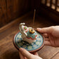 Wealth & Prosperity Burner Set (Includes Incense Sticks) - White Elephant Fortune Incense Holder & Tray Set