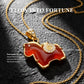 Year of the Horse Red Agate Fortune Necklace
