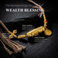 Wealth Blessing – Golden Dzi Bead & Yellow Jambhala Braided Necklace