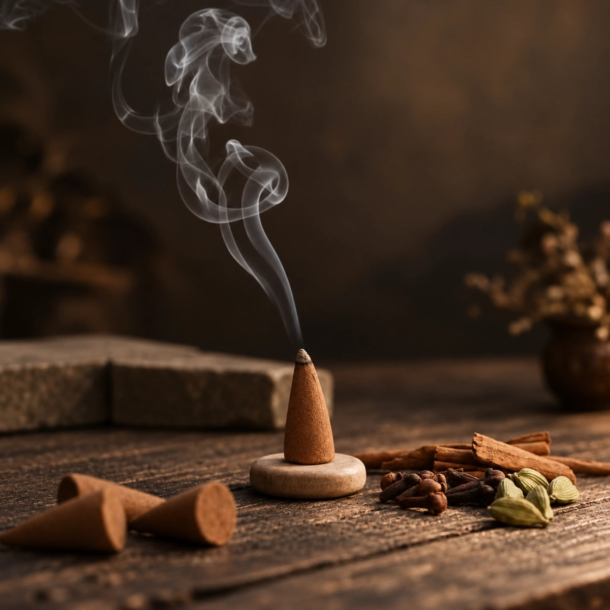 Traditional incense cones