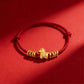 Golden Horse Fortune Journey Red String Bracelet
