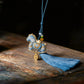 Prosperity & Swift Fortune – Embroidered Zodiac Horse Car Charm