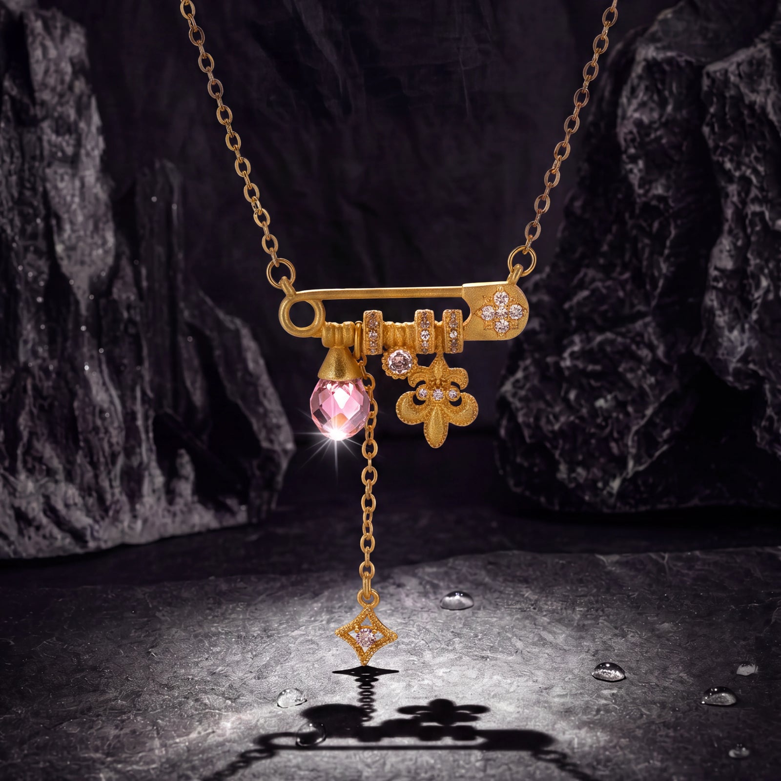 Wealth & Prosperity – Lucky Pin Charm Necklace