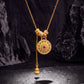 Fortune Alignment – Eight-Treasure Compass Gourd Tassel Necklace