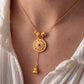 Fortune Alignment – Eight-Treasure Compass Gourd Tassel Necklace