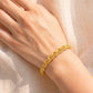 Golden Prosperity – Vintage Chinese Openwork Prosperity Bracelet