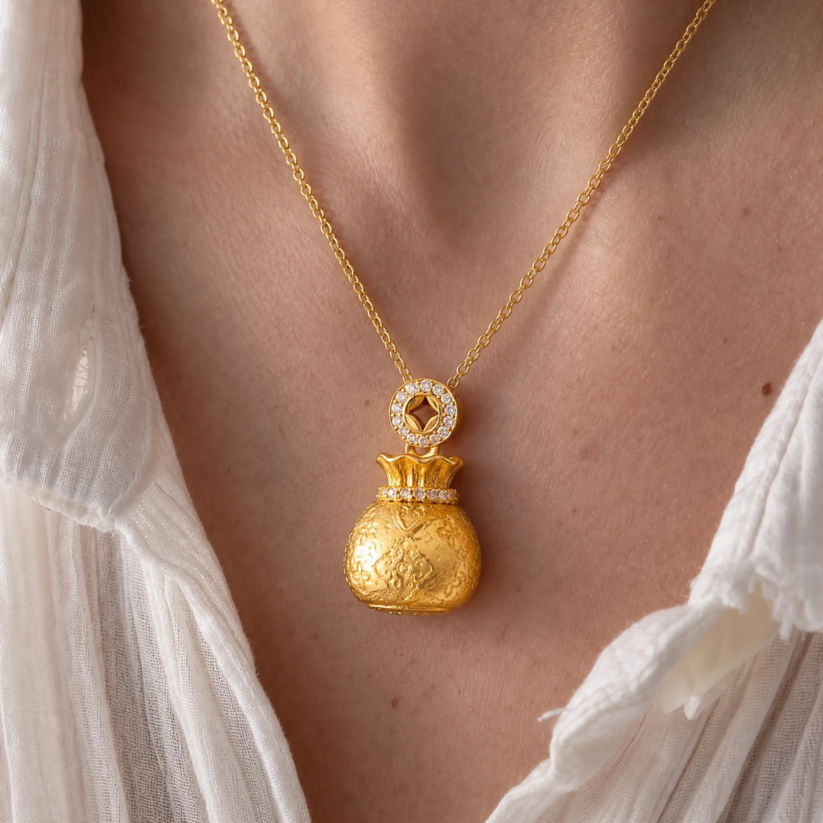 Blessing & Fragrance – Fortune Pouch Necklace