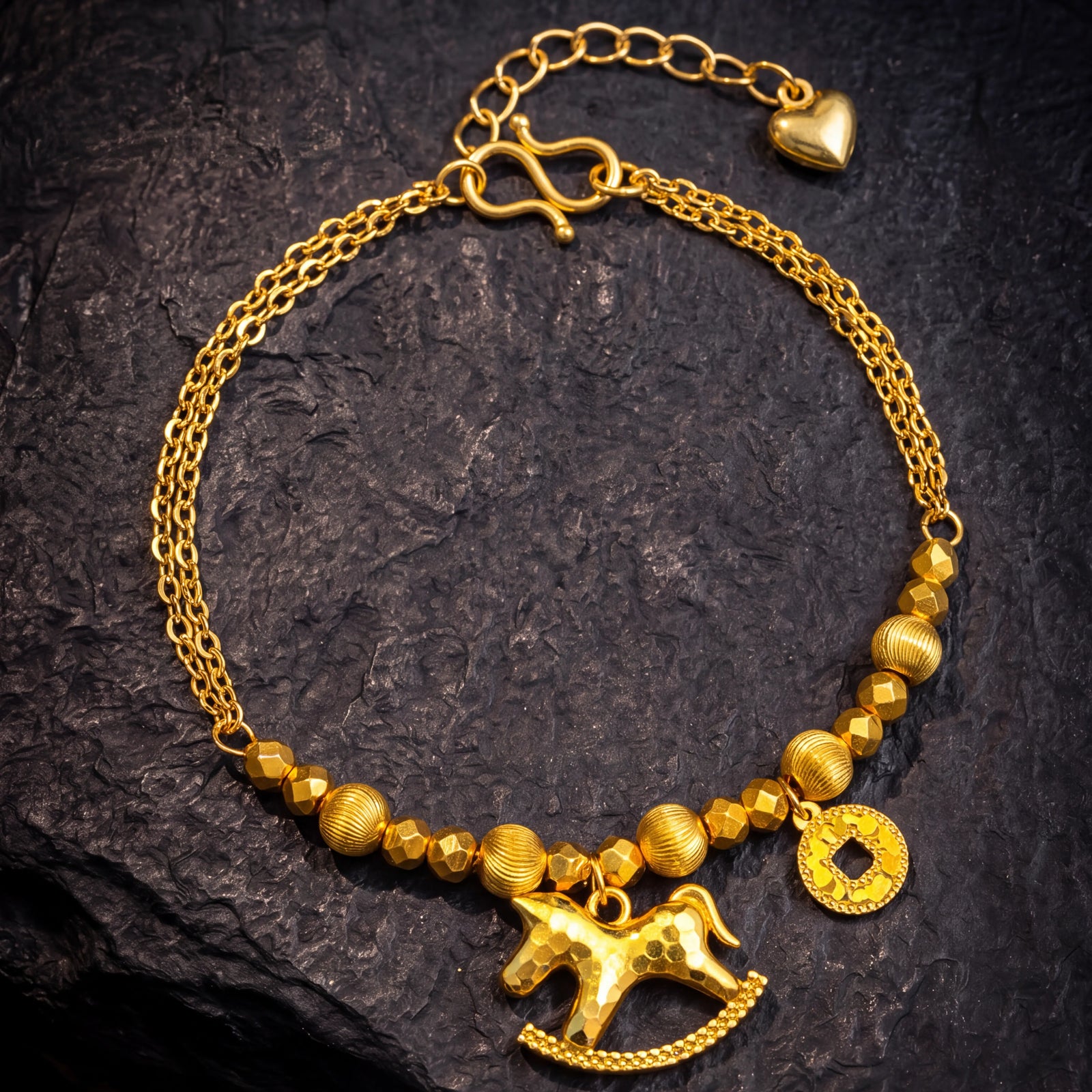 Wealth & Success – Lucky Horse Coin Bracelet