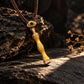 Strength & Growth – Golden Bamboo Pendant Cord Necklace