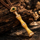 Strength & Growth – Golden Bamboo Pendant Cord Necklace