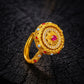 Wealth & Success – Golden Fortune Rotating Floral Open Ring