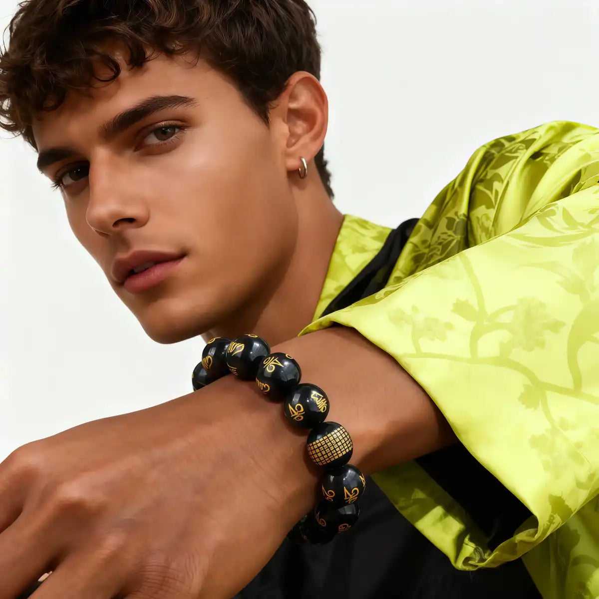 Protection - Obsidian Mantra Bracelet