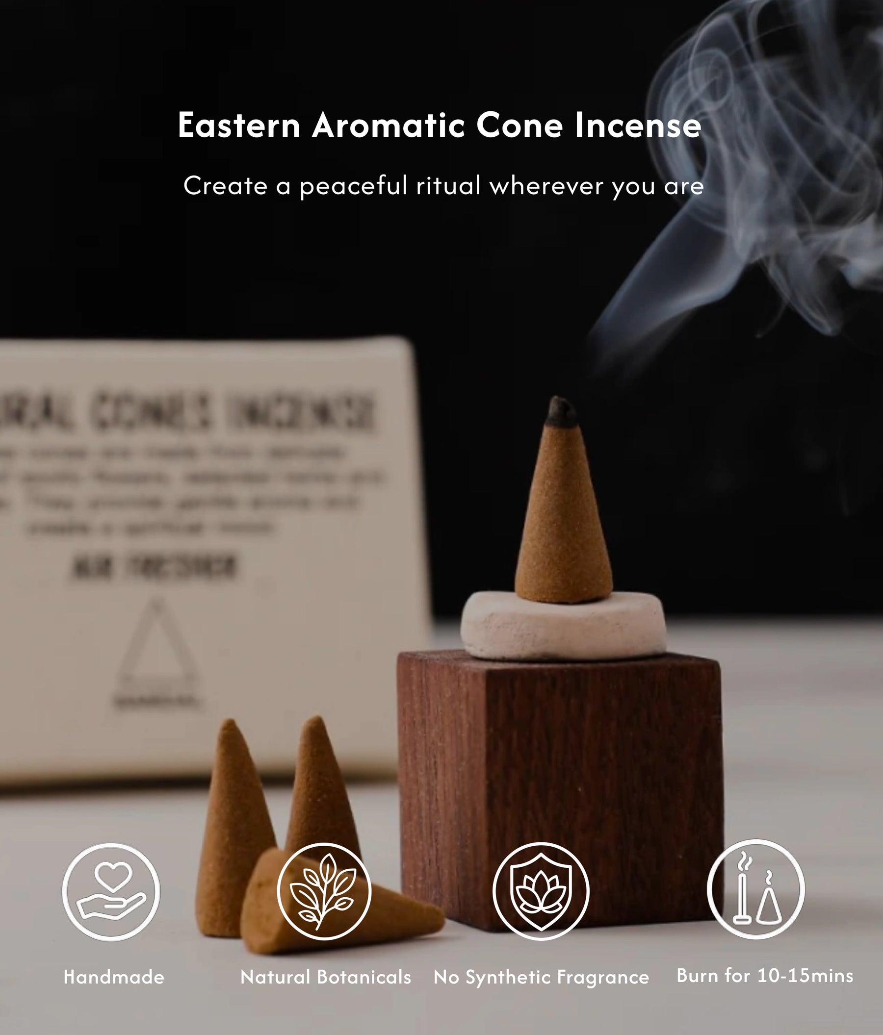 Calm & Clarity – Eastern Aromatic Incense Cones description 1