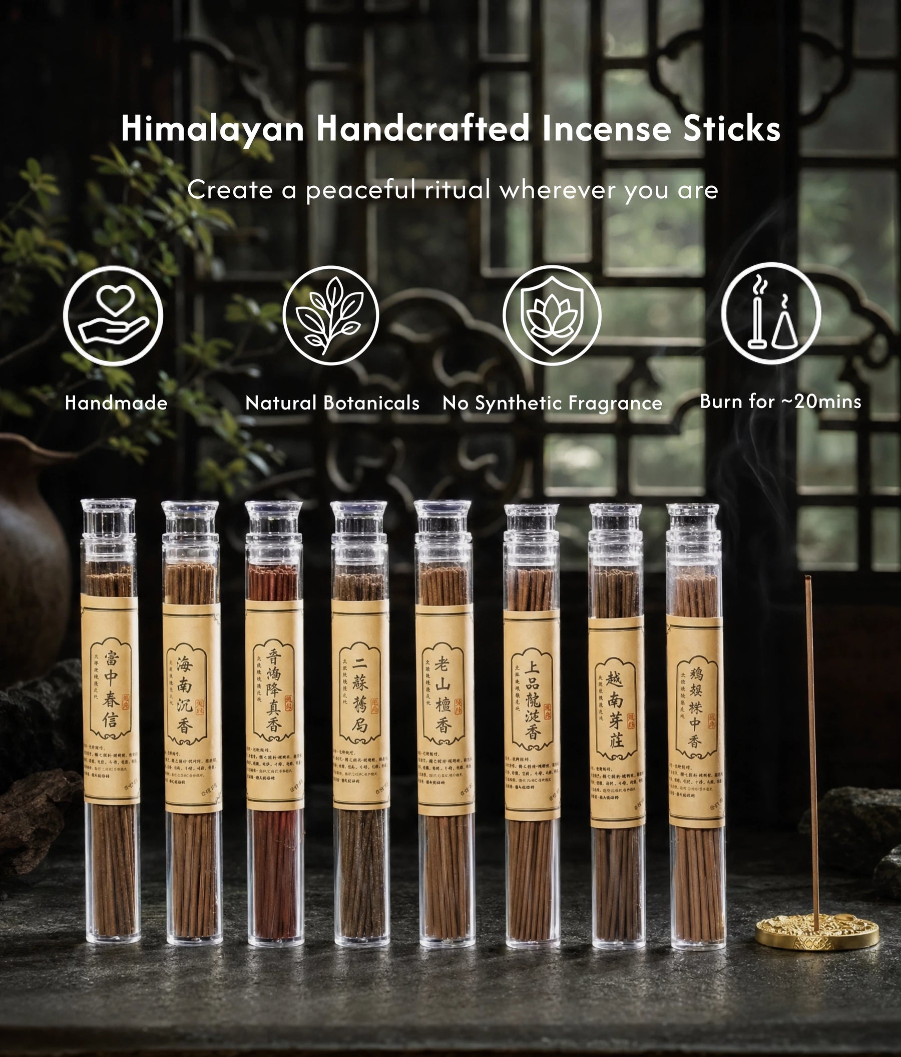 Purity & Presence – Himalayan Handcrafted Incense Sticks description 1