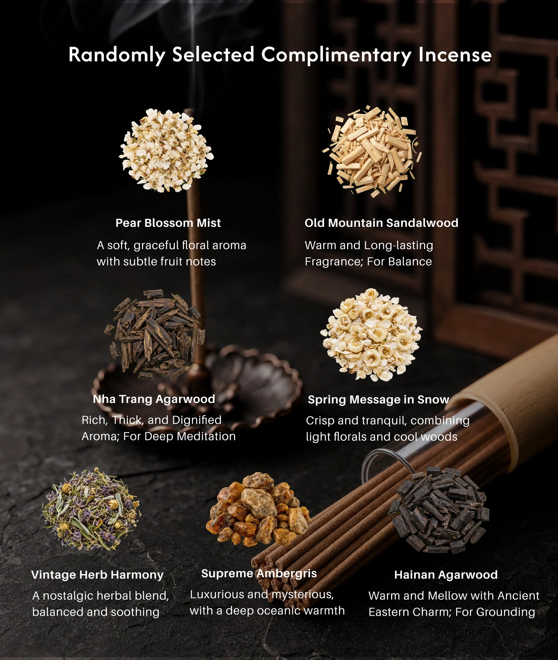 Wealth & Prosperity Burner Set (Includes Incense Sticks) - White Elephant Fortune Incense Holder & Tray Set description 6
