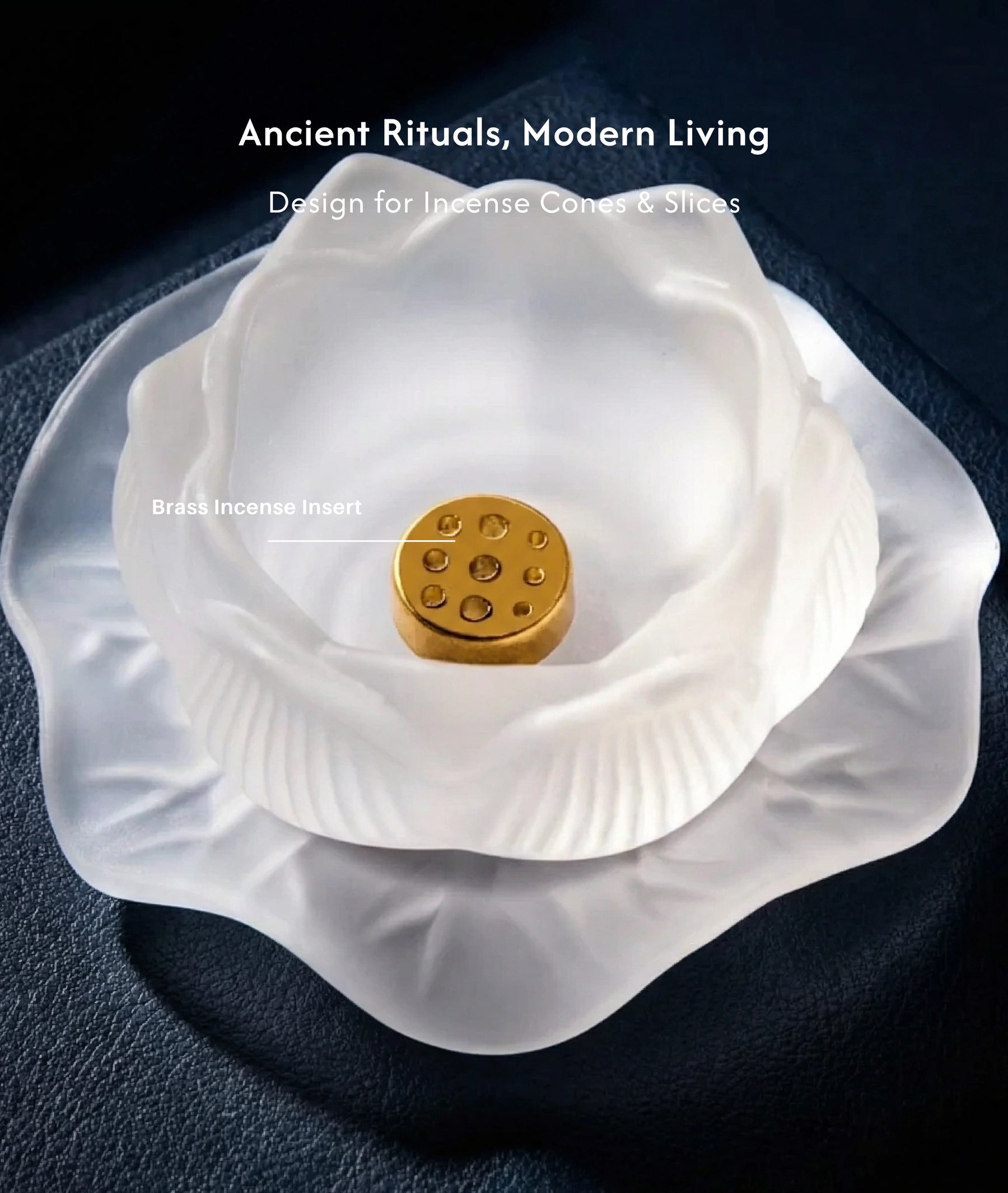 Purity & Awakening Burner Set (Includes Incense Sticks) - Liuli Lotus Incense Burner description 3