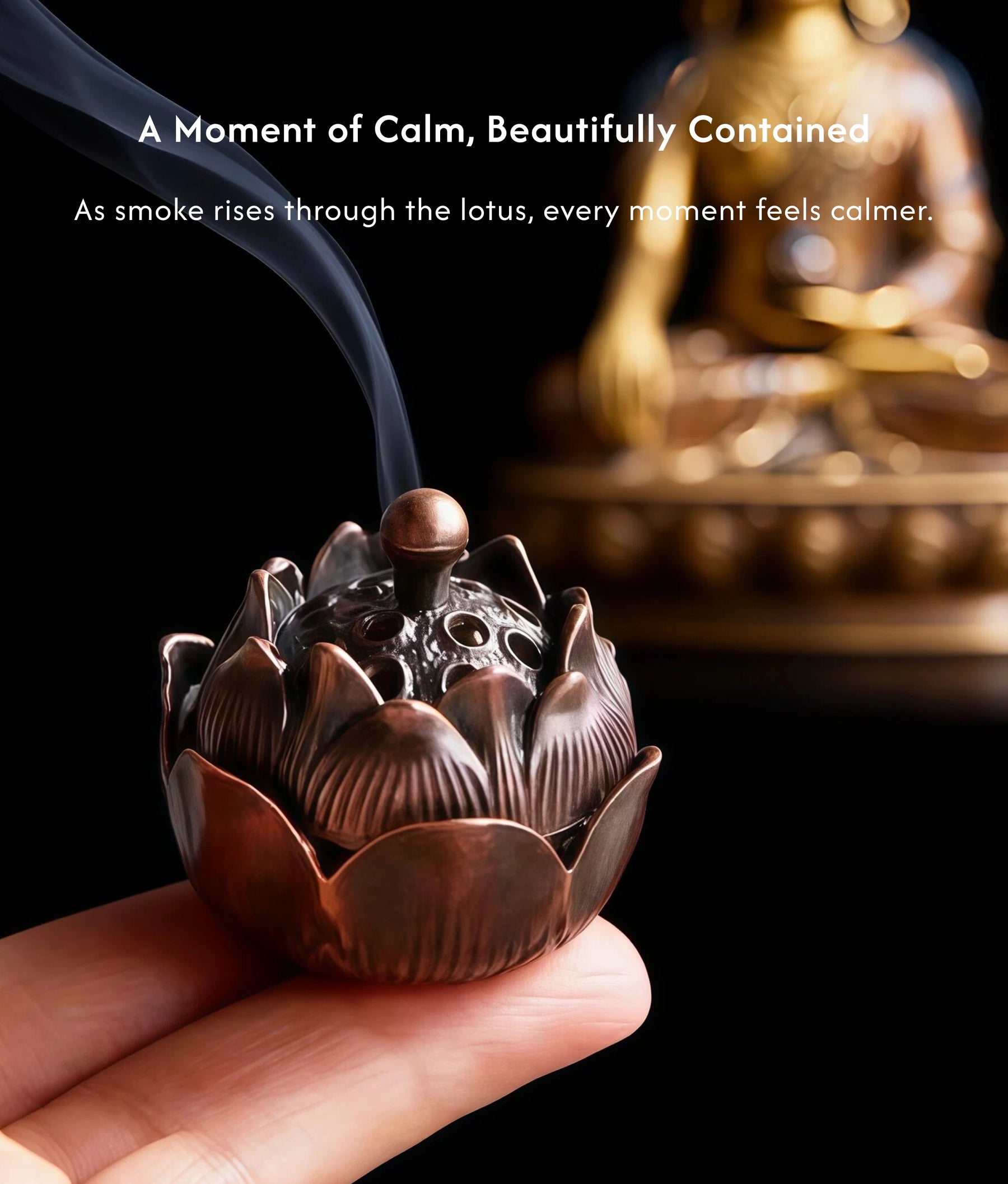 Balance & Peace Burner Set (Includes Incense Slices) - Feng Shui Lotus description 3