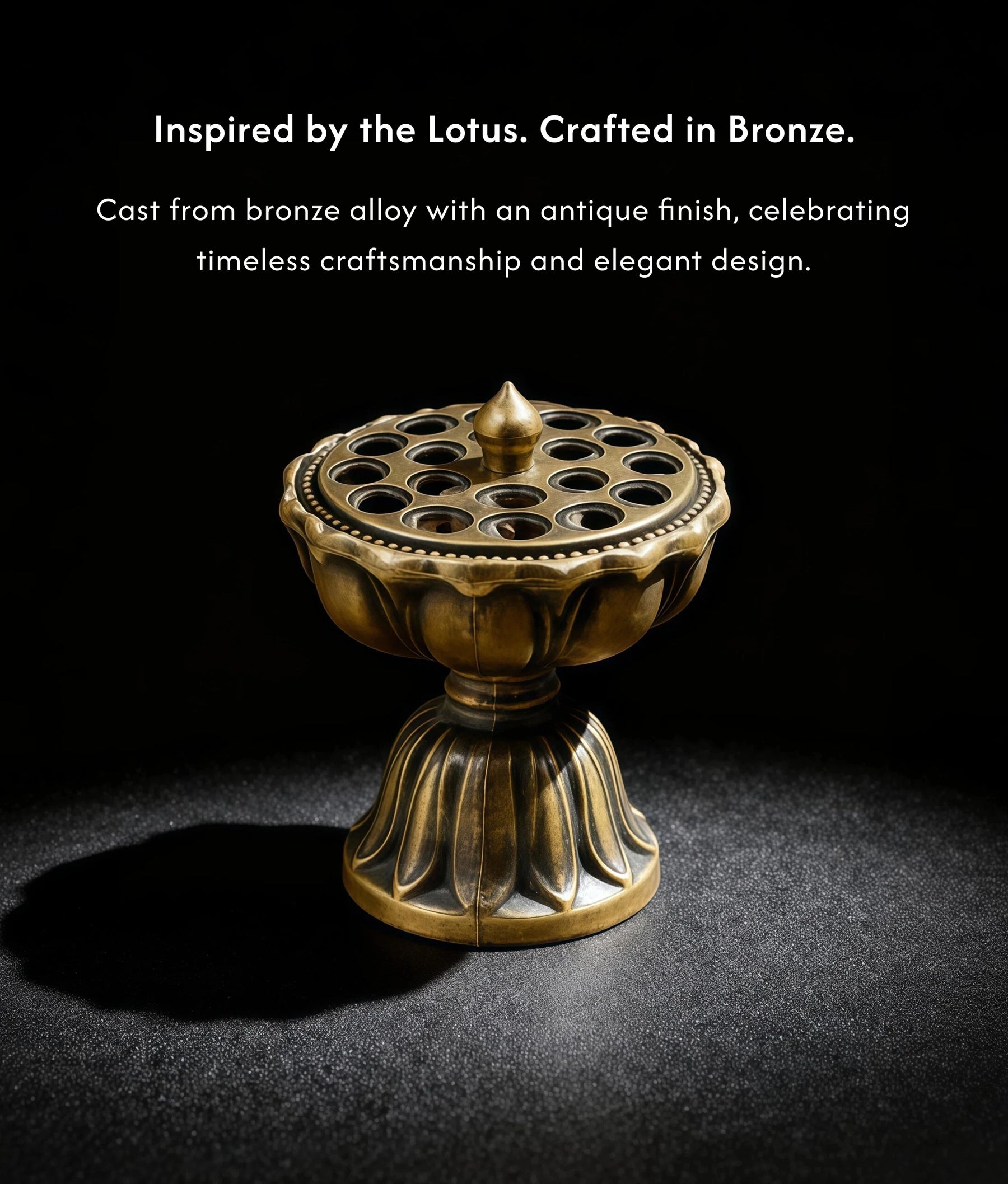 Fortune & Harmony Burner Set (Includes Incense Slices) - Feng Shui Lotus Pedestal description 4