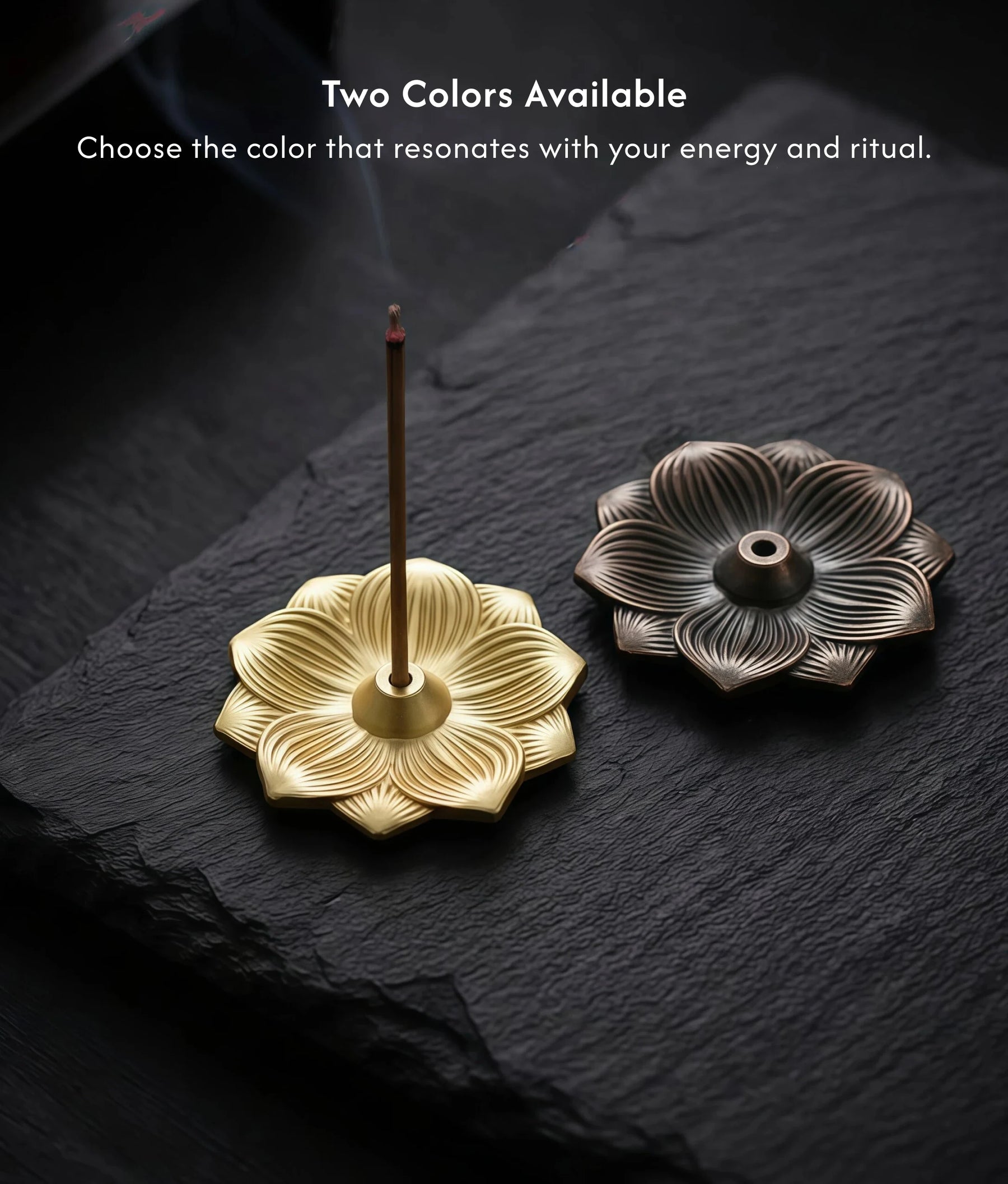 Purity & Awakening - Ultra-Slim Metal Lotus Burner Set (Includes Incense Sticks) description 5