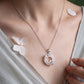 Peace & Longevity – Ginkgo White Chalcedony Peace Buckle Necklace