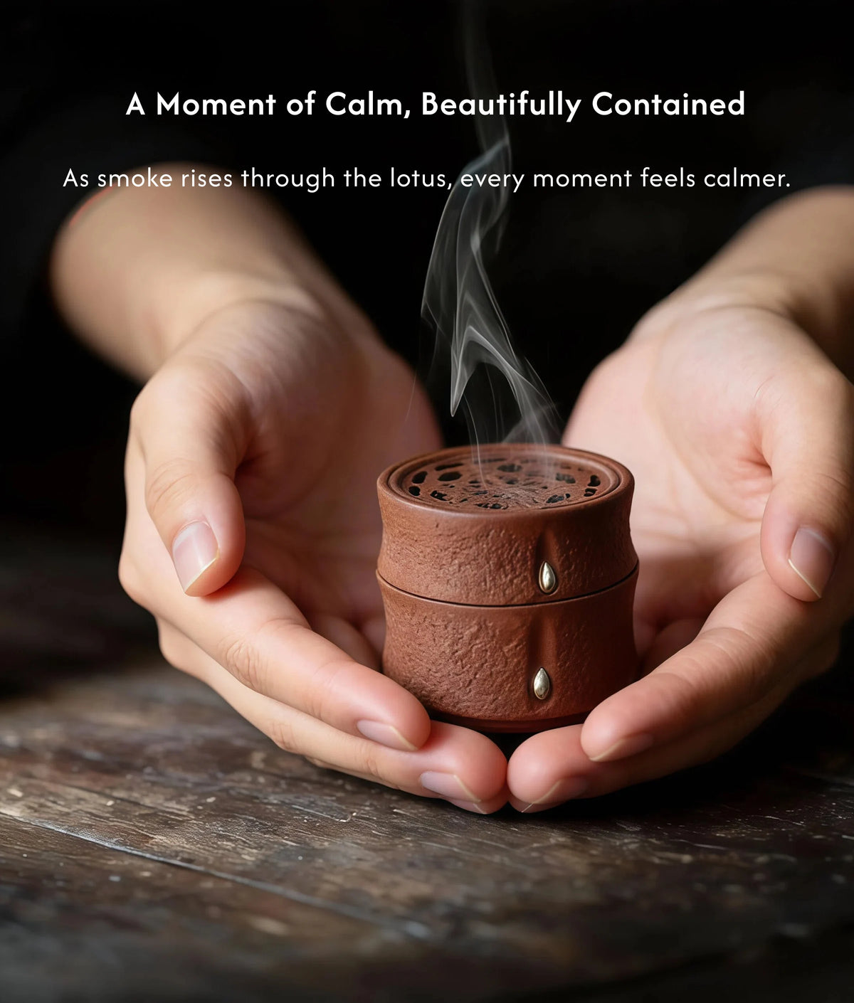 Integrity & Resilience - Bamboo Stillness Zisha Ceramic Burner Set (Includes Incense Slices) description 3