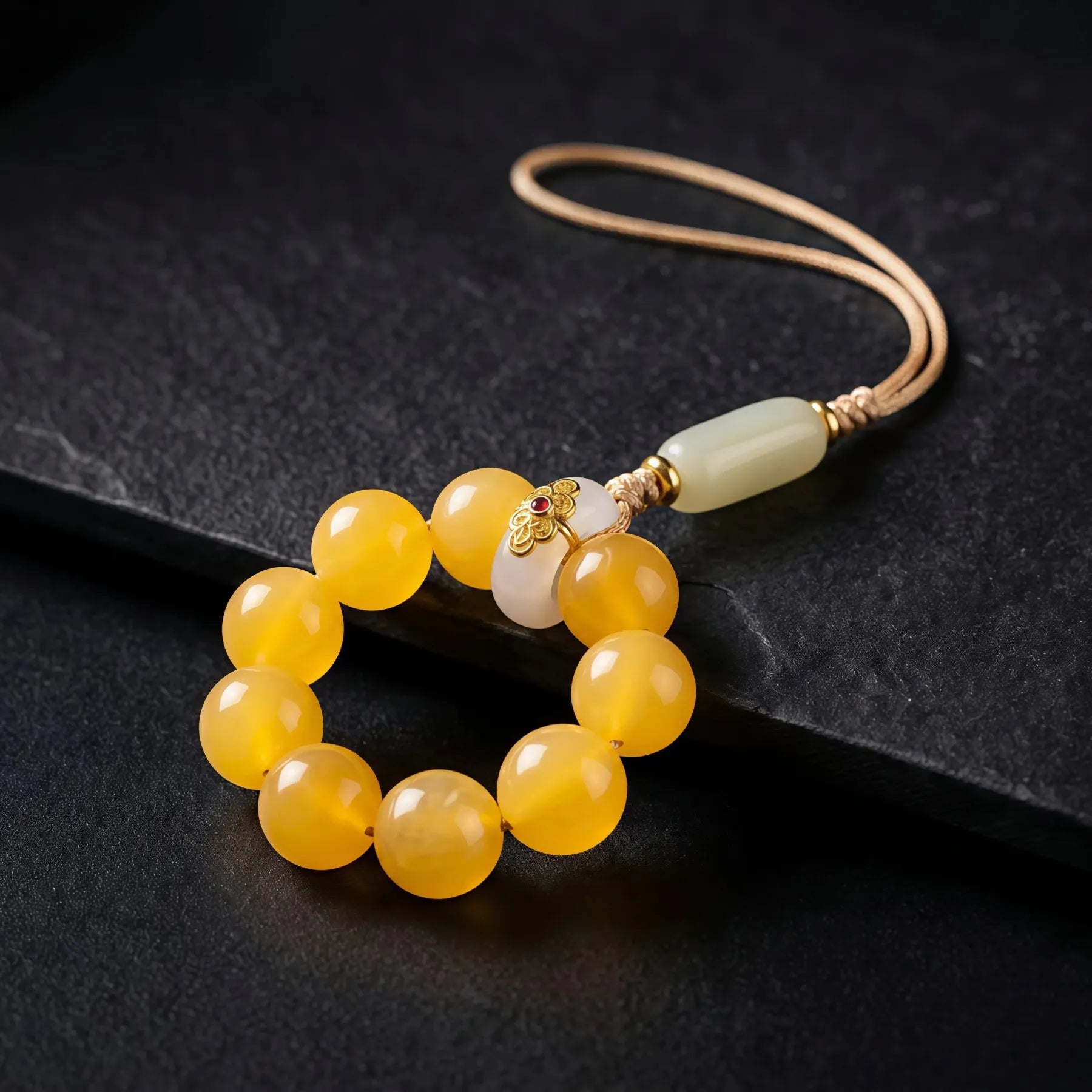 Warmth & Protection – Beeswax Jade Ring Harmony Talisman Strap