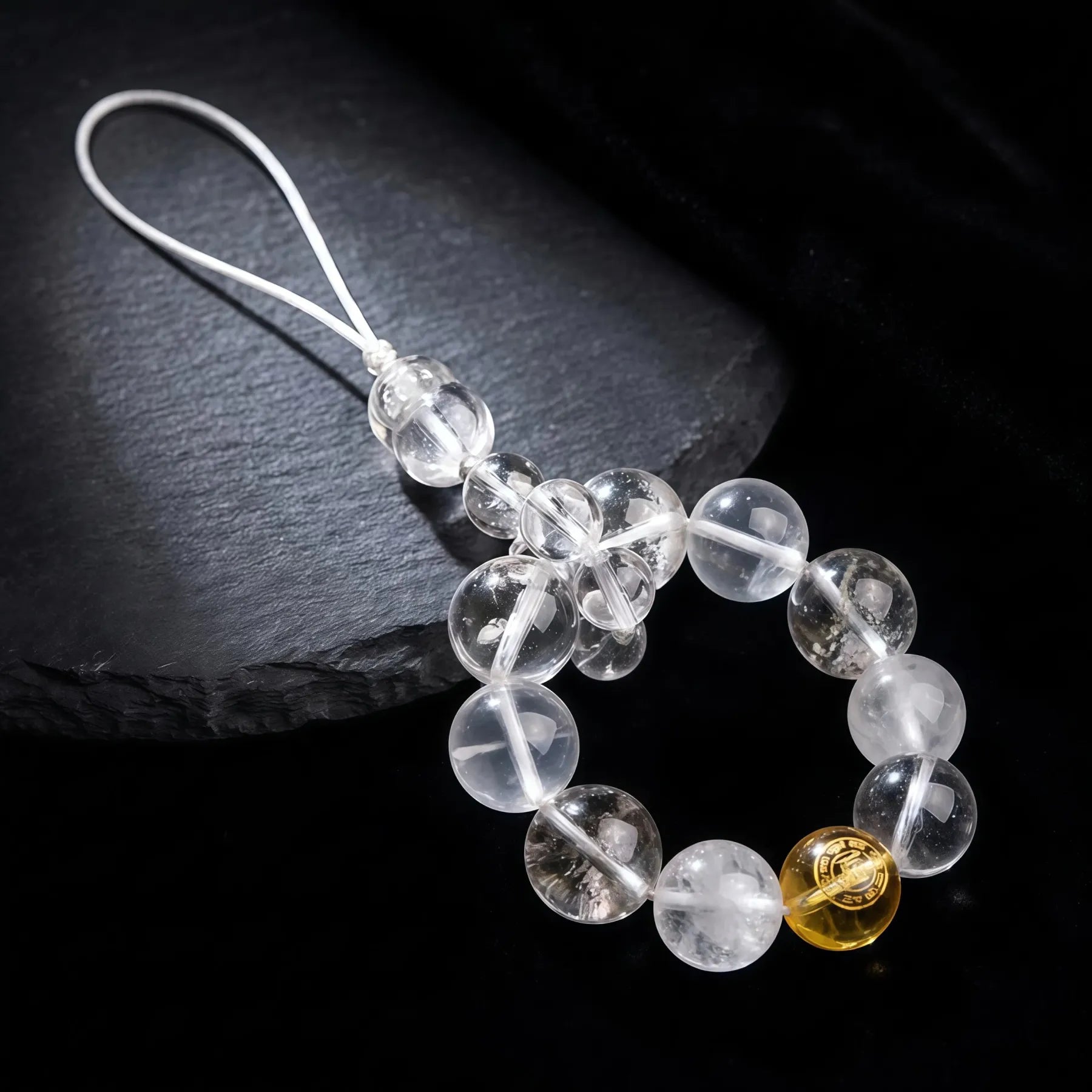 Purity & Precision – Metal Element White Crystal Pi Xiu Talisman Strap