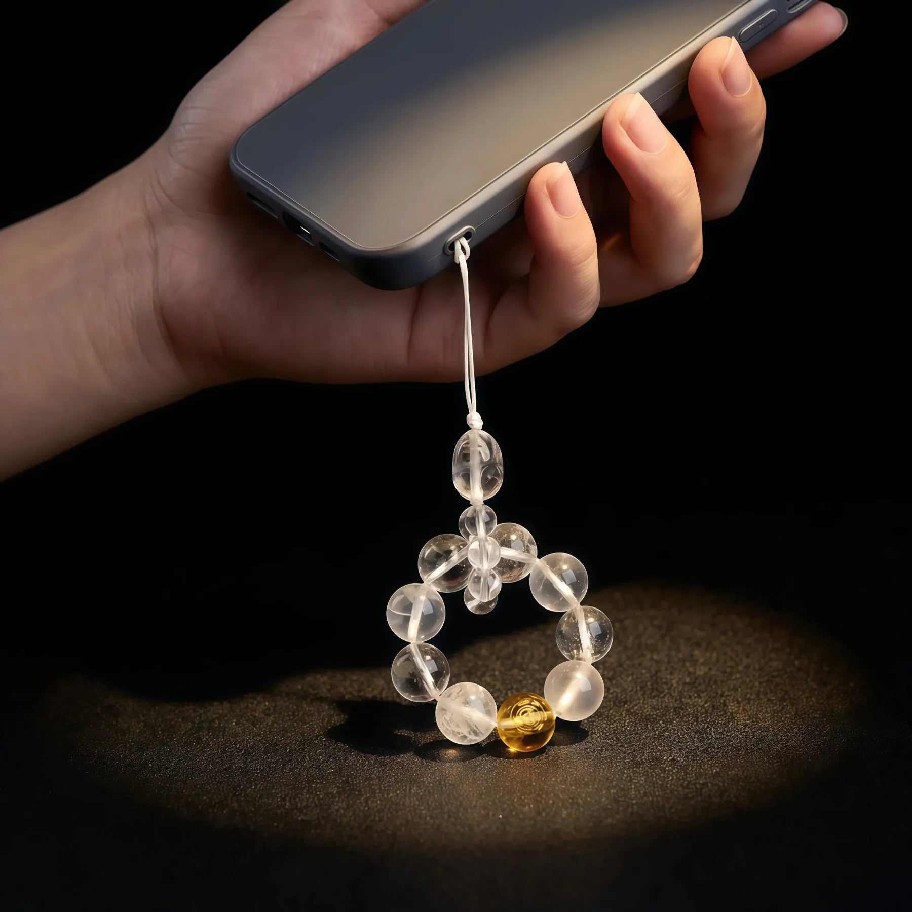 Purity & Precision – Metal Element White Crystal Pi Xiu Talisman Strap