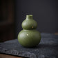 Protection & Peace - Green Gourd Ceramic Vase