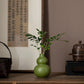 Protection & Peace - Green Gourd Ceramic Vase