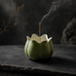 Calm & Clarity - Green Lotus Ceramic Incense Holder