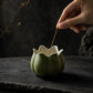 Calm & Clarity - Green Lotus Ceramic Incense Holder