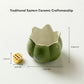 Calm & Clarity - Green Lotus Ceramic Incense Holder