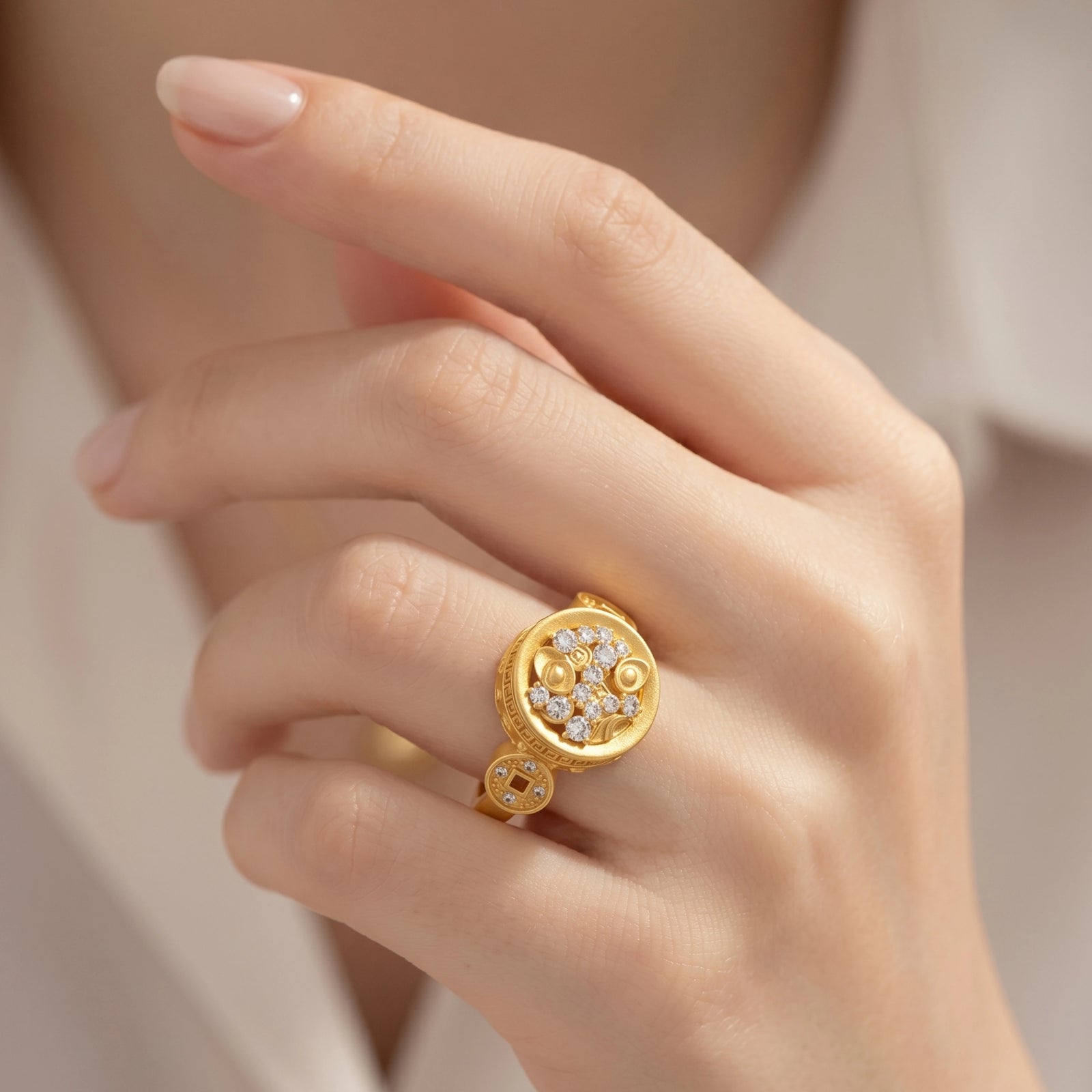 Wealth & Prosperity - Treasure Basin Adjustable Open Ring