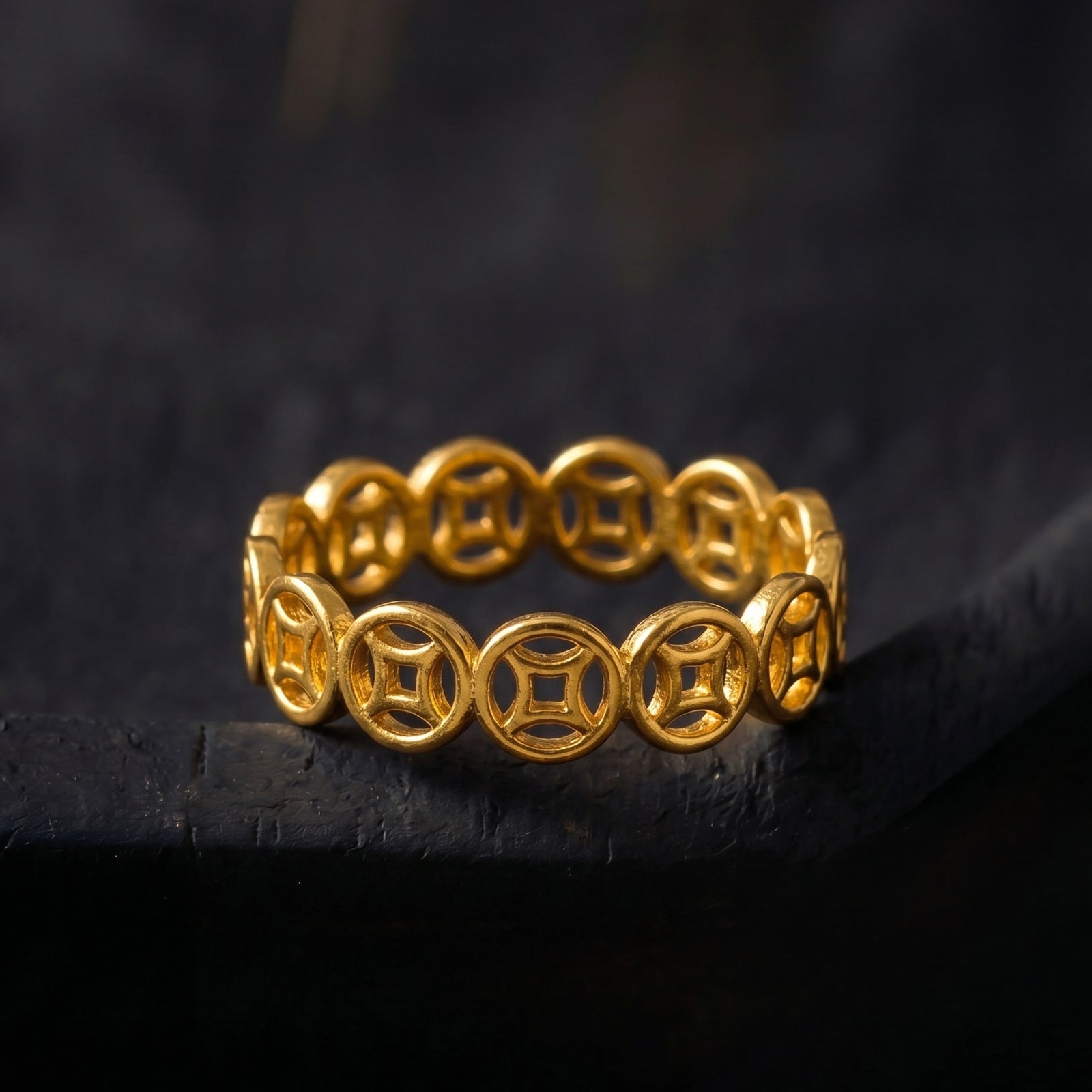 Wealth & Prosperity - Fortune Coin Adjustable Open Ring