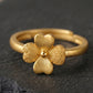 Luck & Abundance - Four Leaf Clover 999 Gold Adjustable Open Ring